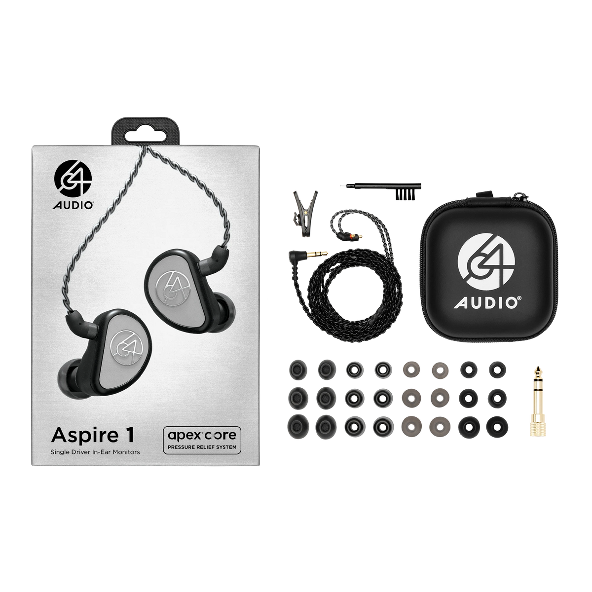 64 Audio Aspire Series - Hybrid Drivers Universal IEM Earphones