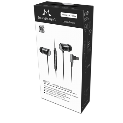 SoundMAGIC E11D - In Ear Isolating USB-C Earphones with Integrated DAC