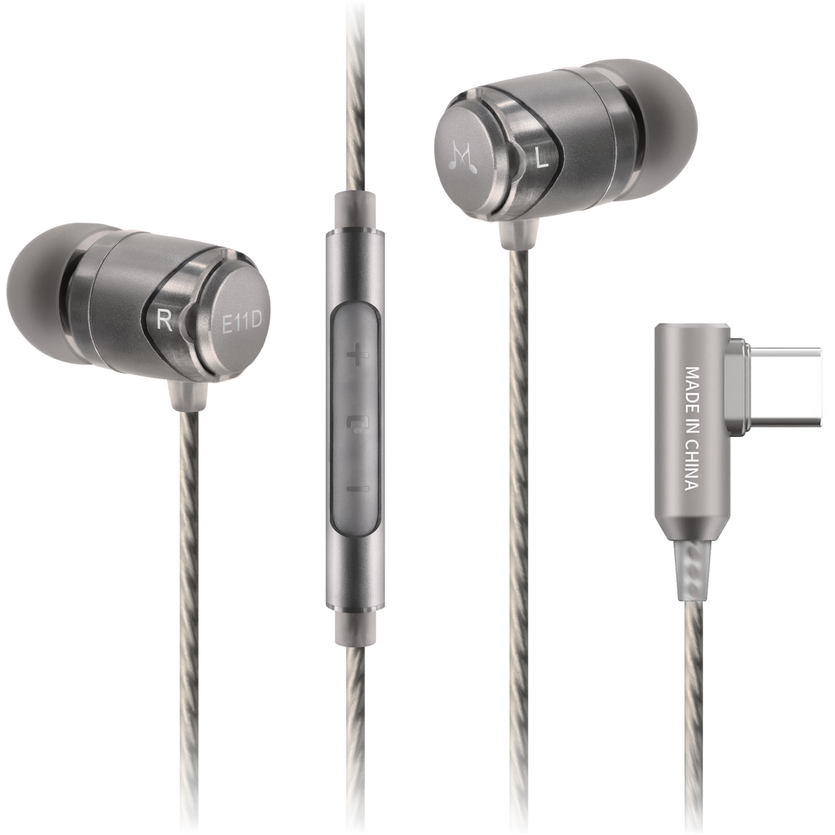 SoundMAGIC E11D - In Ear Isolating USB-C Earphones with Integrated DAC - Silver - Refurbished