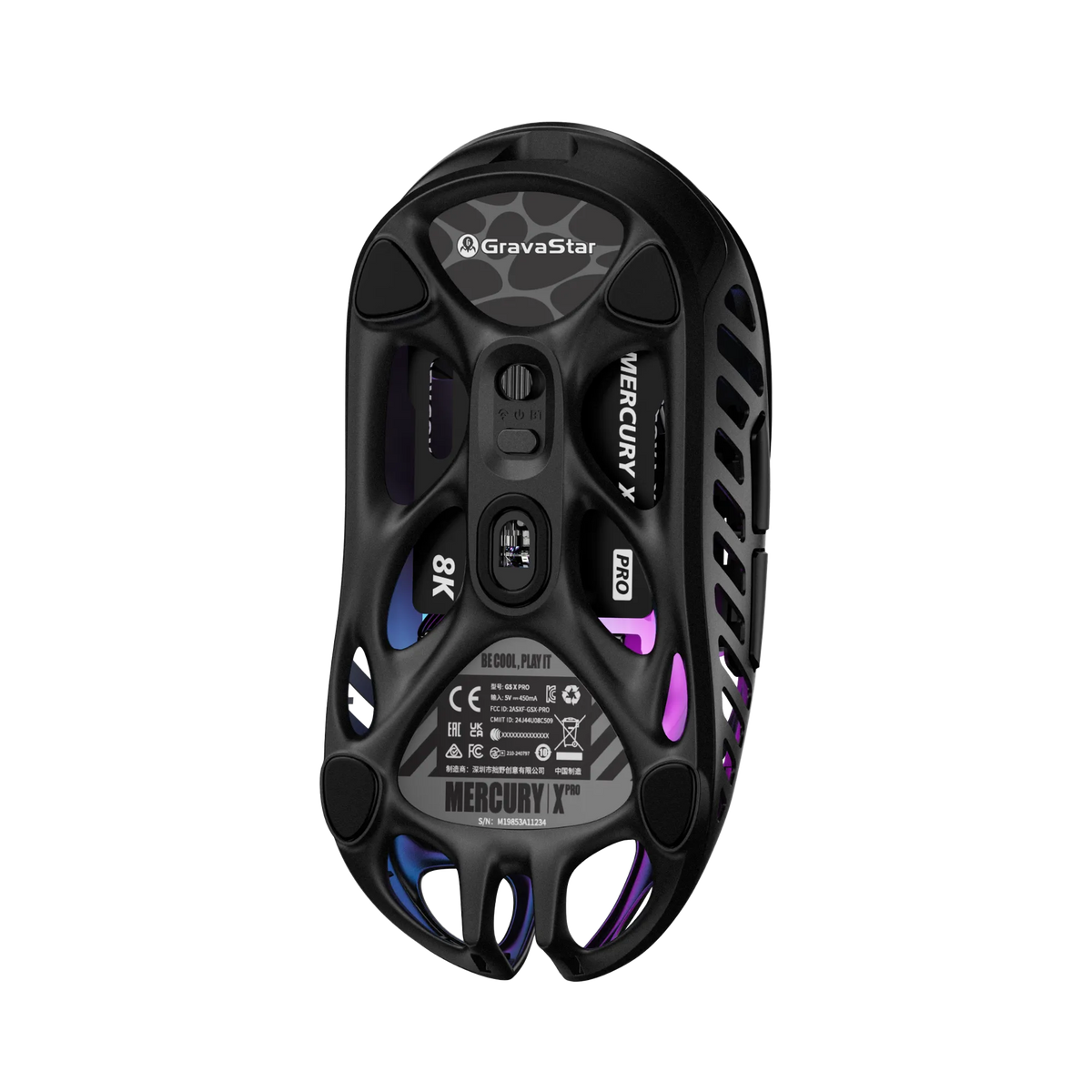 GravaStar Mercury X Pro - 8K Wireless Gaming Mouse